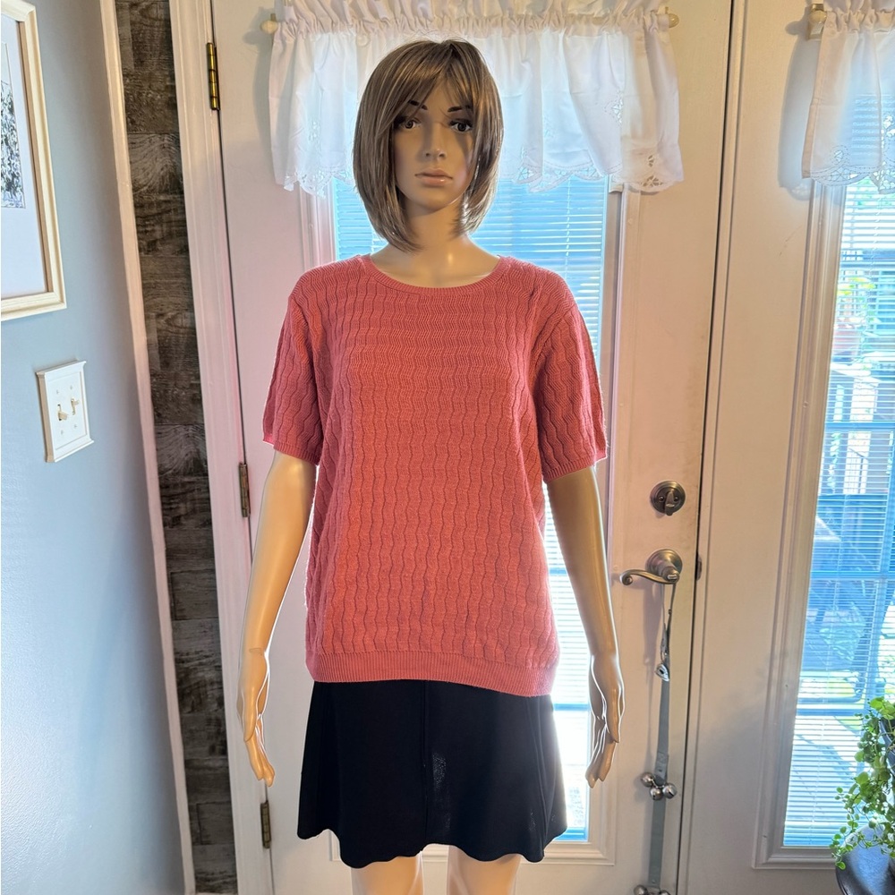 Alfred Dunner Short Sleeve Sweater SZ SM